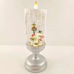 12" Illuminated Glitter Candle with Inside Scene by Valerie Snowman - Picture 1 of 10