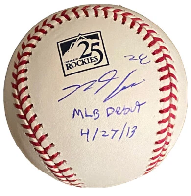 Nolan Arenado Signed "MLB Debut" Rockies 25th Anniversary Baseball JSA Cardinals - Image 1 of 2