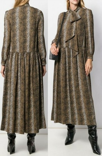 Celine fantasia leopardata seta maniche lunghe taglia 40 $2900