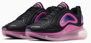 WOMENS SNEAKERS NIKE AIR MAX 720 BLACK PINK BLAST WOMENS 9 MENS 7.5 - Picture 1 of 5