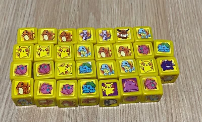 POKEMON Yahtzee Jr. 30 DICE Lot Milton Bradley 1999 W/rare 🎲🎲🎲 - Image 1 of 4