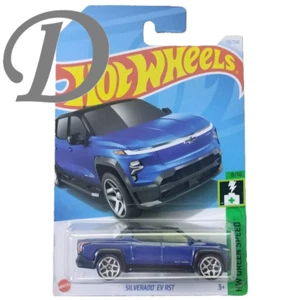 Hot Wheels Silverado EV RST Blue (HW Green Speed) - Picture 1 of 2