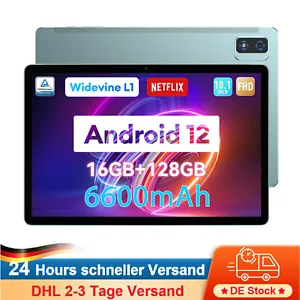 Headwolf WiFi Android 12 Tablet 10 Zoll 16GB+128GB 4G LTE Octa-core Widevide L1 - Bild 1 von 11