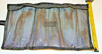 EXTREME OFFSHORE Six Pocket 6 Lure Wrap Offshore Fishing Storage Bag 16.5" x 9" Pocket 2"x7" Blk