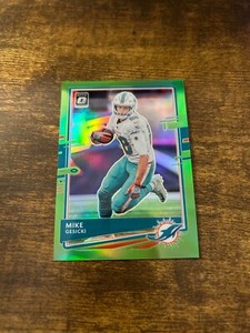 2020 Donruss Optic Mike Gesicki Lime Green /35 Prizm #61 Miami Dolphins