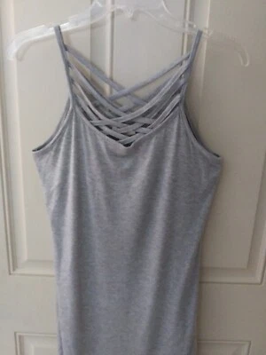 NUEVO CON ETIQUETAS CABALLETE Talla Mediana Kriss Kross Cami Camiseta sin Mangas Gris Súper Suave  Foto 1 de 4