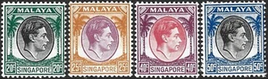 Singapore 1948-52 KGVI Part Set 20c to 50c Values SG.9/12 Mint (Hinged) Cat:£25+ - Picture 1 of 2