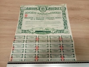 Société Navale de l'Ouest -Action de 500F - Paris 1923 - Bild 1 von 1