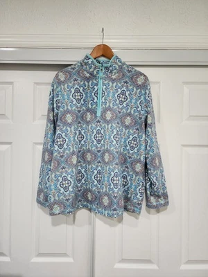 Talbots 女式毛衣佩斯利印花长袖 1/4 拉链套衫,尺寸 3x — 第 1/4 张图片