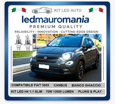 Kit Led Para 500X Fiat H4 70W Canbus Abatible Antiniebla Blanco Frío Pv - Imagen 1 de 4