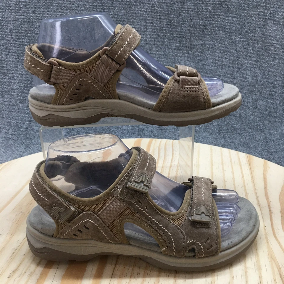 Earth Origins Sandals Womens 7 M Sedona Strappy Brown Leather Hook & Loop Casual - Image 1 of 4