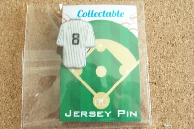 #8 pinstripe jersey lapel pin Yogi Berra NY New York Yankees - Image 1 of 4