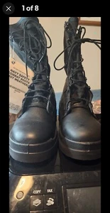 Rocky Navy Safety Combat Boots (HOT WEATHER) Steel Toe 9R New with Tag - Picture 1 of 8