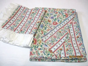 Lands End Coming Home Reversible Floral Twin Duvet Cover & Lace Euro Sham - Picture 1 of 8