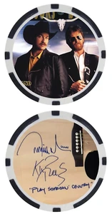 BROOKS & DUNN - COUNTRY SINGER - POKER CHIP - ***SIGNED*** - Picture 1 of 2