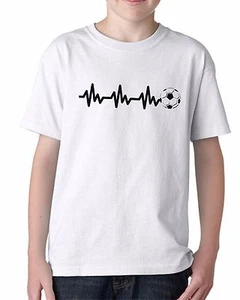 Boy's Lifeline Soccer Lovers Shirt Youth T-Shirt Team Goal Football Fan Present - Picture 1 of 5