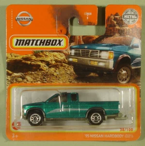 Matchbox 1995 Nissan Hardbody pickup blue short card #38/100 2021 - Picture 1 of 1