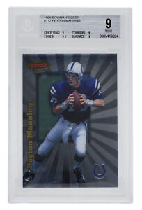 Peyton Manning 1998 Bowman #112 Indianapolis Colts Best Football Card BGS MT 9