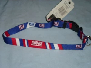 New York NY GIANTS Adjustable DOG/PET COLLAR size Medium by Hunter Mfg NWT - Picture 1 of 6