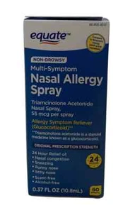 Equate Allergy Relief Nasal Spray Non-Drowsy Multi Symptom 0.37 fl oz EXP 12/25 - Picture 1 of 3