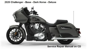 2020 Indian Challenger Dark Horse Deluxe Base Service Repair Manual CD - Picture 1 of 4