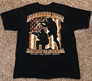 T-shirt da uomo nera 7.62 Design America's Best Are Not In America 2010 taglia XL - Foto 1 di 5