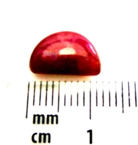 Beautiful Half Round Shape, 4.88 Ct. 11x7mm Genuine Ruby, Loose Stone - Picture 1 of 3
