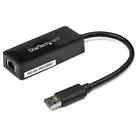 StarTech.com USB 3.0 to Gigabit Ethernet Adapter NIC w/ USB Port - Black. Con...