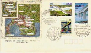 Opening of Friendship Bridge Laos-Thailand-Australia (FDI AP FDC) 1994 (CV $5) - Bild 1 von 1