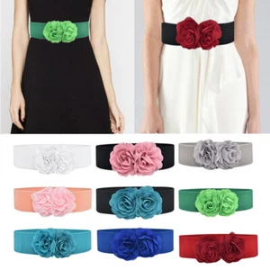 Robe ceinture élastique extensible pour femme - large mousseline fleur UK - Photo 1/33