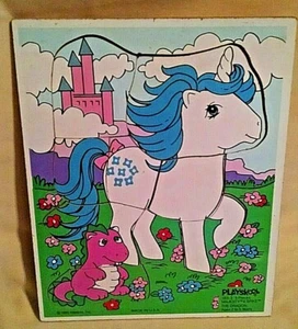 MY LITTLE PONY PUZZLE 1985 VINTAGE FRAME TRAY MAJESTY SPIKE DRAGON 189-3 HASBRO. - Picture 1 of 7