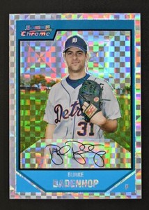 2007 Bowman Chrome #BC118 Burke Badenhop /250 Xfractor Detroit Tigers