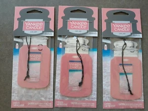 3 Packs Yankee Candle Classic Paper Car Jar Hanging Air Freshener Pink Sands (F2 - Picture 1 of 1