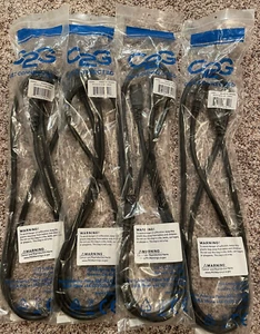 C14-C15 6-FOOT POWER CABLE - 250V, 14WG, Black - New/Sealed -- Set of 4 - Picture 1 of 2