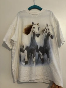 H&M Shirt Pferde 134/140 - Bild 1 von 1