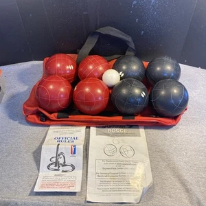 SportCraft Bocce Ball Outdoors Game Set with Case (Black/Red Balls) Red Bag - Picture 1 of 11