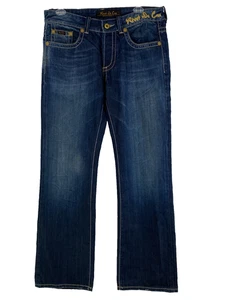 Rivet De Cru Part Distressed Flap Pocket Button-Fly Denim Jeans Measures 38x34 - Picture 1 of 16
