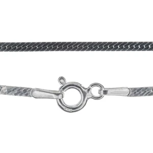 Sterling Silver Herringbone Necklace Chain Stamped 925 - 16inch - 2mm - Picture 1 of 19