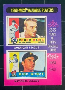 1975 Topps #198 - 1960 • Jugador Más Valioso Roger Maris / Dick Groat - En muy buena condición - Imagen 1 de 2