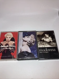 Madonna 3 Cassette Tape Lot Like a Virgin, True Blue,  You Can Dance Tested - Picture 1 of 5