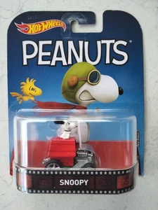 New Hot Wheels 2016 Peanuts Snoopy World War Flying Ace Diecast Real Riders - Picture 1 of 2