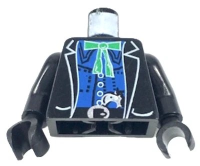 LEGO Western Bandit BLACK BART Minifigura Negro Torso Chaqueta Verde Corbata Pistola Cinturón MF Foto 1 de 2