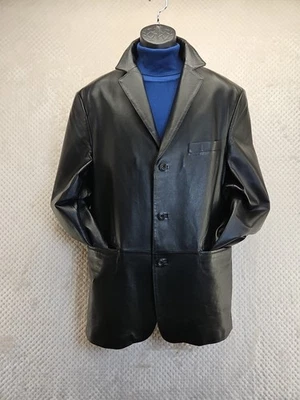 Chaqueta Blazer Croft & Barrow Para Hombre Abrigo Deportivo Cuero Negro Hermosa Talla L En muy buen estado Foto 1 de 4