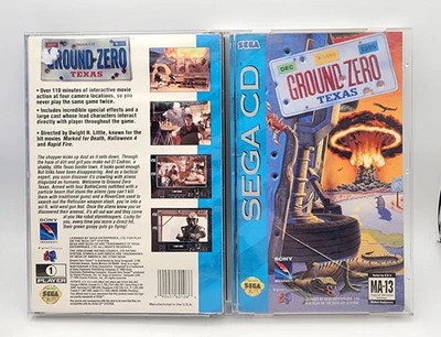Ground Zero Texas (Sega CD, 1993) Complete CIB W Reg Card Polished Disc  - Image 1 of 4