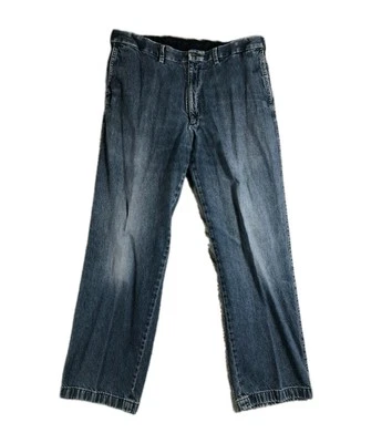 Jeans masculino Savane 36x30 azul denim macio perna reta leve elegante casual  - Imagem 1 de 4