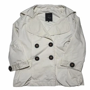 Fay Women's Trench Coat Size L Cream Double-Breasted   #TrenchCoat #Fay - Picture 1 of 10