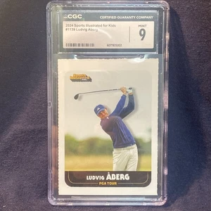LUDVIG ABERG - ROOKIE 2024 Sports Illustrated for Kids SI PGA Golf CGC 9 Mint - Bild 1 von 2