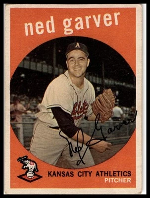 1959 Topps #245b Нед Гарвер серый/темнее сзади - Изображение 1 из 2