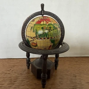 Vtg Die Cast Spinning  Spinning World Globe Metal Pencil Sharpener 3” - Picture 1 of 8
