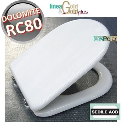 NUOVO SEDILE WC RC80 CERAMICA DOLOMITE ACB ERCOS Linea GOLD BAGNO COPERCHIO WC - Immagine 1 di 4